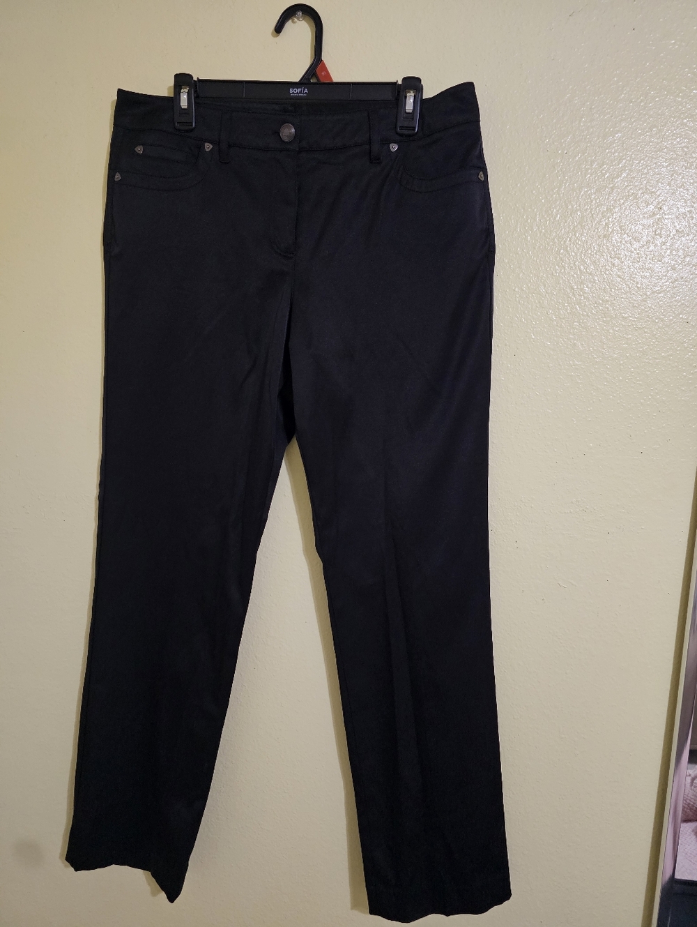 Zac & Rachel Black Straight-Leg Trousers